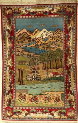 Keschan Kork alt, Persien, um 1940, Korkwolle, ca. 203 x 134 cm, EHZ: 2-3