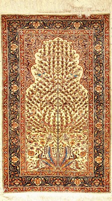 Seiden Kaisery alt, Türkei, ca. 40 Jahre, reine Naturseide, ca. 126 x 77 cm, EHZ: 2