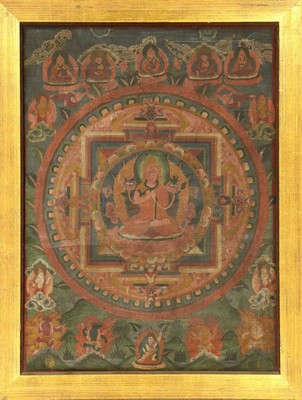 Tangka alt, Tibet, um 1930, Malerei, ca. 87x 67 cm, EHZ: 3