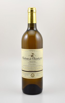 1 Flasche 2000er Chateau de Chantegrive, Graves Blanc, ca. 75 cl, 12,5 % Vol., Füllstand: ca. into neck, guter Erhaltungszustand, unverkostet, ...