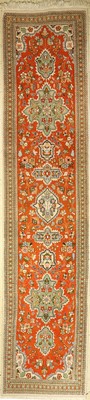 Tabatabai Tabriz, Persien, ca. 50 Jahre, Wolle auf Baumwolle, ca. 324 x 74 cm, EHZ: 2