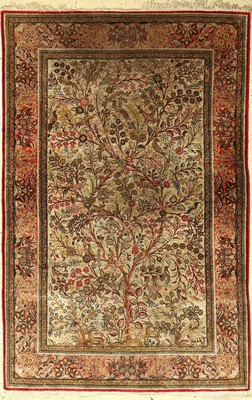 Seiden Ghom, Persien, ca. 30 Jahre, reine Naturseide, ca. 165 x 107 cm, EHZ: 3, (reinigungsbed.)