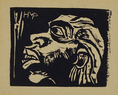 Hermann Max Pechstein, 1881 Zwickau-1955 Berlin, Holzschnitt von 1918, erschienen in einem Teil der Auflage des Gurlitt-Almanach1920, Krüger H 212, ...
