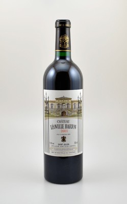 5 Flaschen 2001 Chateau Leoville Barton, Saint-Julien, Grand Cru Classe, je ca. 75 cl, 12,5 % Vol., Füllstände: je ca. into neck, hervorragende ...