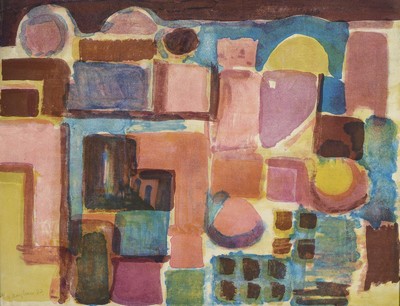 Eduard Bargheer, 1901-1979, Farblithographie von 1972, handsigniert, datiert und num. 62/150, ca. 42x56cm, u.Gl., R.