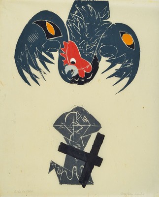 Rolf Müller Landau, 1903-1956, Lithografie auf Seidenpapier, betitelt, sign., ca. 55x45 cm
