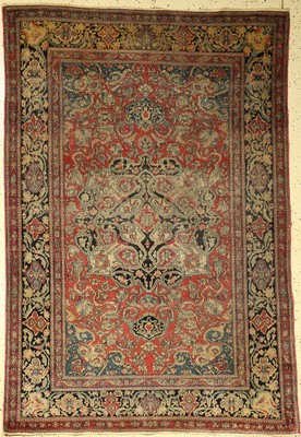Esfahan antik, Persien, Ende 19.Jhd., Wolleauf Baumwolle, ca. 203 x 137 cm, EHZ: 4