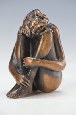 Bruno Bruni, geb. 1935 Gradara/Italien, Bronzeskulptur, braun patiniert, 1994, am Fuß signiert und nummeriert 64/1000, H. ca. 8,5 cm, mit ...