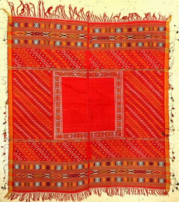 Sehr feine Usbekische Zeremonial-Zierdecke alt, Usbekistan, um 1900-1920, reine Naturseide. Seltene zweibahnige Zierdecke mit ausdrucksstarken ...
