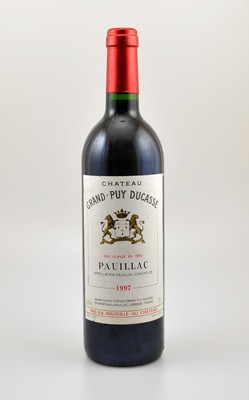 7 Flaschen 1997 Chateau Grand-Puy Ducasse, Pauillac, Cru Classe, je ca. 75 cl, 12,5 % Vol., Füllstände: je into neck, gute Erhaltungszustände, ...