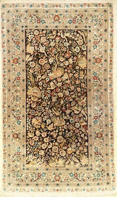 Seiden Hereke fein, China, ca. 30 Jahre, reine Naturseide, ca. 155 x 92 cm, sehr fein, EHZ: 3