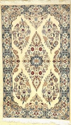 Nain fein (6LA Qualität), Persien, ca. 20 Jahre, Korkwolle mit Seide, ca. 163 x 100 cm, EHZ: 2