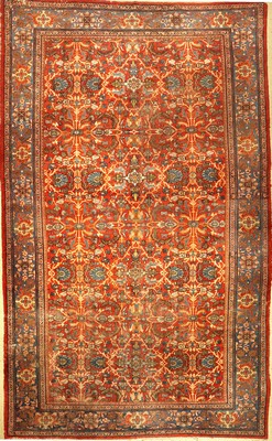 Großer Mahal antik, Persien, um 1900, Wolleauf Baumwolle, ca. 525 x 320 cm, seltenes Format, Dekorativ, EHZ: 4-5. Harmonische Farben.