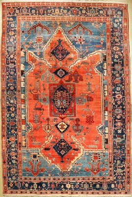 Azeri Heriz alt (Bakhshayesh Design), Azerbaijan/Persien, ca. 40 Jahre alt, Wolle auf Baumwolle, ca. 443 x 300 cm, EHZ: 2 (guter Zustand), ...