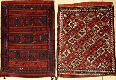 (2 Lots) Taschen antik, Persien, um 1900-1920, Wolle auf Wolle, sammelwürdig, EHZ:2-3