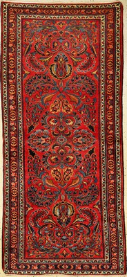 Lilian alt, Persien, ca. 60 Jahre, Wolle auf Baumwolle, ca. 203 x 90 cm, seltenes Format, EHZ: 2