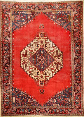 Heriz alt, Persien, ca. 60 Jahre, Wolle aufBaumwolle, ca. 356 x 261 cm, dekorativ, EHZ: 4 (fachkundig gereinigt).