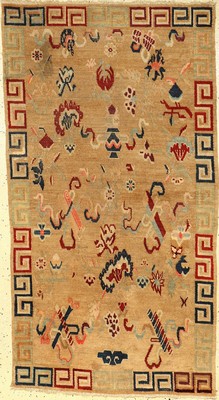 Khaden antik, Tibet, Ende 19.Jhd., Wolle auf Baumwolle, ca. 150 x 81 cm, EHZ: 4, selten