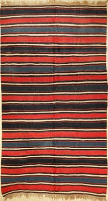 Schasavan "Kelim" alt, Persien, um 1930, Wolle auf Wolle, ca. 277 x 155 cm, dekorativ, EHZ: 2-3
