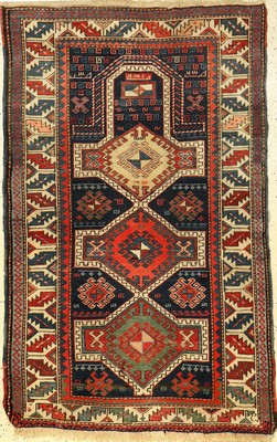 Schirwan Gebetsteppich antik, Kaukasus, um 1900, Wolle auf Wolle, ca. 154 x 100 cm, EHZ: 4
