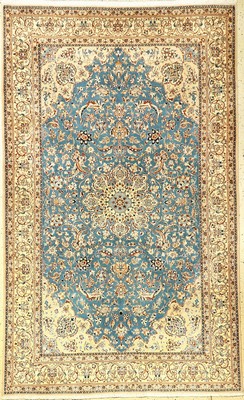 Feiner Nain alt (6LA), Persien, ca. 50 Jahre alt, Korkwolle mit Seide, ca. 270 x 165 cm, EHZ: 2 (fachkundig gereinigt), feine Qualität, ...