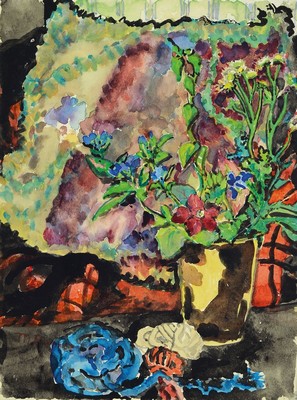 Michaela Krinner, 1915 Waldmünchen-2006, 3 Aquarelle mit Blumenstillleben, alle signiert, ca. 28.5x19.5cm; 31.5x23.5cm; 30x29cm, alle u.Gl., R.