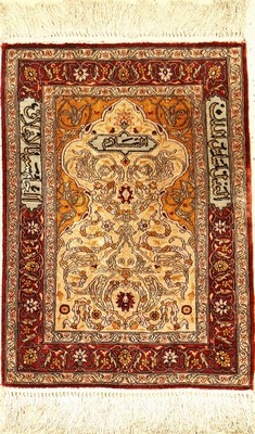 Feiner Seiden Istanbul "Metallbrokat" alt, Türkei, um 1950, reine Naturseide mit Metallbrokat. Feiner Seiden Istanbul mit Koum-Kapi ...