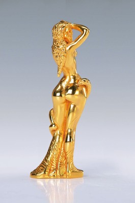 Ernst Fuchs, 1930-2015, Frau Lot, goldfarbener Metallguss, sign., num. 72, H. 10 cm