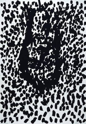 Georg Baselitz, geb. 1938, Lithografie, sign., dat. num. 2/35, von 1990, unter Glas gerahmt, Motiv ca. 99x69,5, gesamt ca. 119x89 cm