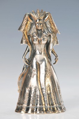 Ernst Fuchs, 1930-2015, Königin der Nacht, silberfarbener Metallguß, sign., num. 242, H. ca. 10cm