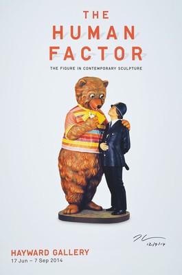 Jeff Koons, geb. 1955, "Bear and Policeman" Farboffset, sign., dat. 12/9/14, Hayward Gallery, London 2014, ca. 76x51 cm, leichte ...