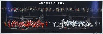 Andreas Gursky, geb. 1955 in Leipzig, "Formula One", Matthew Marks Gallery, New York , Farboffset, sign., ca. 40x119,5 cm