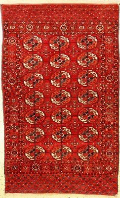 Feiner Tekke "Zeremonialteppich" antik, Turkmenistan, 19.Jhd., Wolle geknüpft auf Wolle. Seltener kleinformatiger Tekke mit klassischen ...