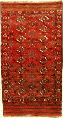 Seltener feiner Tekke "Zeremonialteppich" antik, Turkmenistan, Mitte 19.Jhd., Wolle geknüpft auf Wolle. Rarer kleinformatiger ...