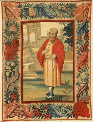Sehr feine Brüsseler "Tapisserie" antik (Fragment), Flandern, 16.Jhd., Wolle mit Seide. Bemerkenswerte feine Arbeit aus den Brüsseler ...