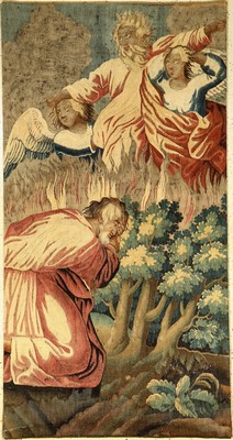 Brüsseler "Tapisserie" antik (Fragment), Flandern, Ende 17.Jhd., Wolle mit Seide. Rare Tapisserie aus den Meisterwerkstätten in ...