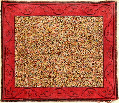 Seltener europäischer "Jugendstil-Teppich" antik (Multicolor Salt & Pepper), Europa, um 1900, Wolle geknüpft auf Wolle. Rarer ...