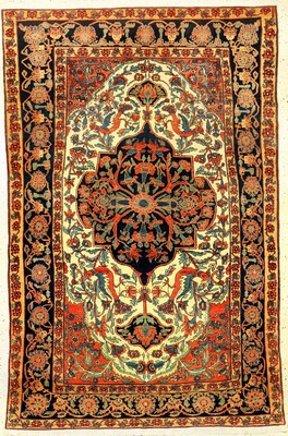 Sehr feiner Mischan-Malayer antik, Westpersien, 19.Jhd., Wolle geknüpft auf Baumwolle. Tuchfeiner Malayer aus dem Dorf Mischan mit erstklassigen ...