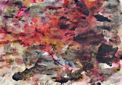 Horst Janssen, 1929-1995, Aquarell auf dünnem weißem Velin, handmonogr. und bez. Abtupf Dez. 86, 20.7 x 29.3 cm, unter Glas, Rahmen, PP. 41 x 49 cm