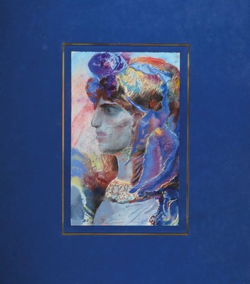 Ernst Fuchs, 1930-2015, Daphne, Gouache auf Papier, mittig unten signiert, ca. 53x33cm, PP, u.Gl., R. ca. 96x86cm