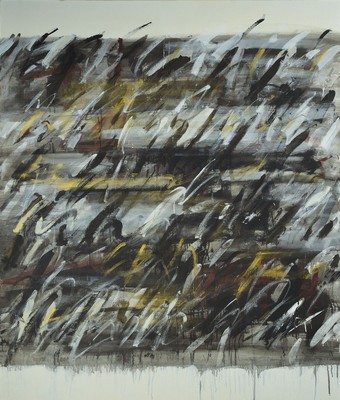 Eleonore Fuchs-Heidelberg, 1946 Heidelberg- 2012 Berlin, Epitaph, Acryl auf Lwd, 1988, rückseitig signiert, betitelt und datiert, ca. 165x140cm