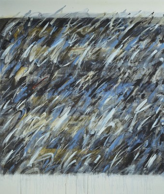 Eleonore Fuchs-Heidelberg, 1946 Heidelberg- 2012 Berlin, Auriferous Palimpsest, Acryl auf Lwd, 1988, rückseitig signiert, betitelt und datiert, ca. ...