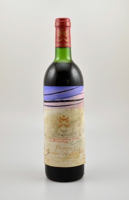 1 Flasche 1980 Chateau Mouton Rothschild, Pauillac, Premier Grand Cru Classe, ca. 75 cl., Füllstand: ca. top shoulder, Etikett beschmutzt bzw. ...