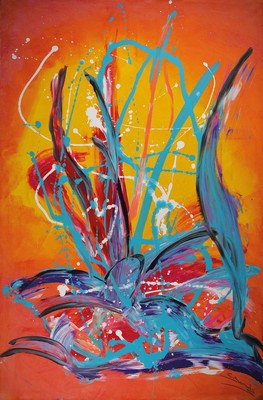 Samuel Claudia, geb. 1968 in Frankfurt, Studium in Frankfurt, mehrere Ausstellung in Berlin Gallery Weekend, in Frankfurt, sign., ca. 150x100 cm