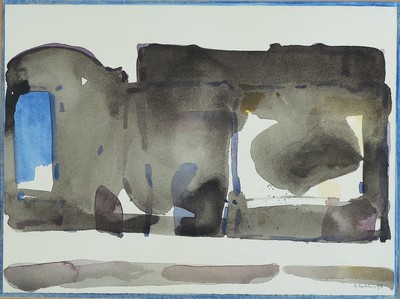 Oskar Koller, 1925-2004, Aquarell auf Papier, rechts unten signiert und dat.76, unter Glas gerahmt, motif ca. 28x38 cm, gesamt ca. 52,5x67,5 cm