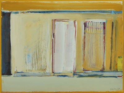 Oskar Koller, 1925-2004, Aquarell und Gouache auf Papier, rechts unten signiert und dat. 79, unter Glas gerahmt, motif 28x38 cm, gesamt ca. 53x67,5 cm