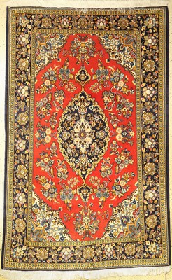 Ghom Kork, Persien, ca. 40 Jahre, Korkwollemit Seide, ca. 210 x 134 cm, EHZ: 2