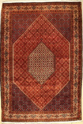 Bidjar fein Kork, Persien, ca. 50 Jahre, Korkwolle, ca. 301 x 206 cm, EHZ: 2