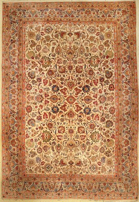 Keschan fein alt, Persien, ca. 60 Jahre, Wolle auf Baumwolle, ca. 382 x 263 cm, EHZ: 3-4