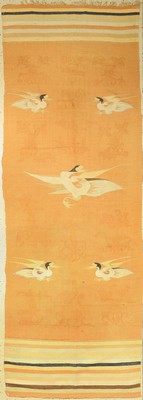 Monglischer Kelim, um 1940, Wolle auf Baumwolle, ca. 336 x 120 cm, EHZ: 2